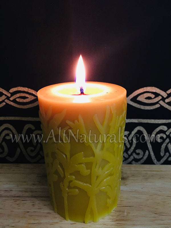 Wild Meadow Beeswax Pillar Candle - Alternative Imagination